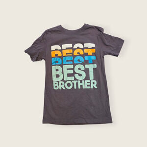 Carter's Kid "Best Brother" Short Sleeve Shirt Gray 8